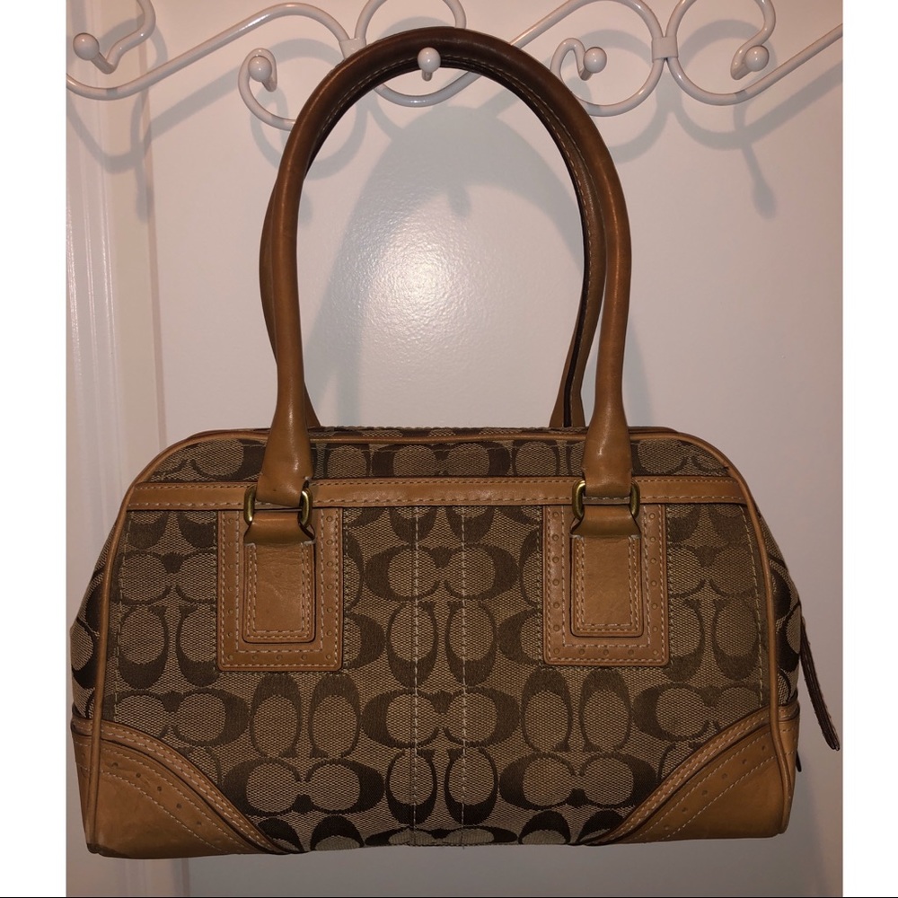 Coach Signature Canvas Top Handle Bag